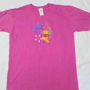 Disney Winnie-the-Pooh Women's Large Pink Tee Shirt